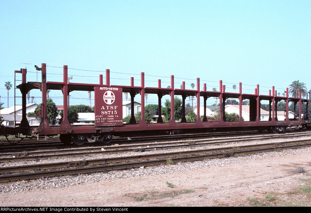 Santa Fe bi-level vehicle rack car ATSF #88715